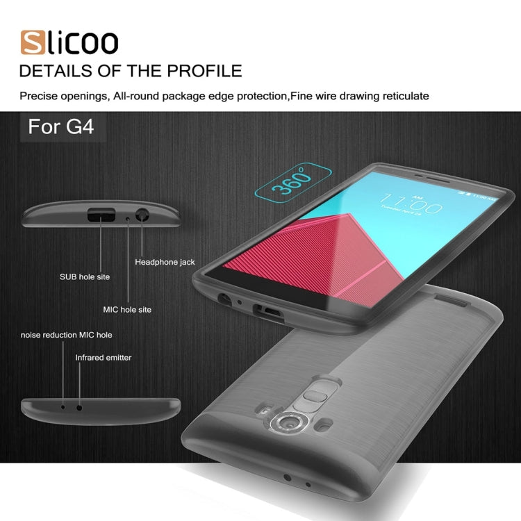 Slicoo Brushed Texture Electroplating TPU + PC Combination Case for LG G4 / H815