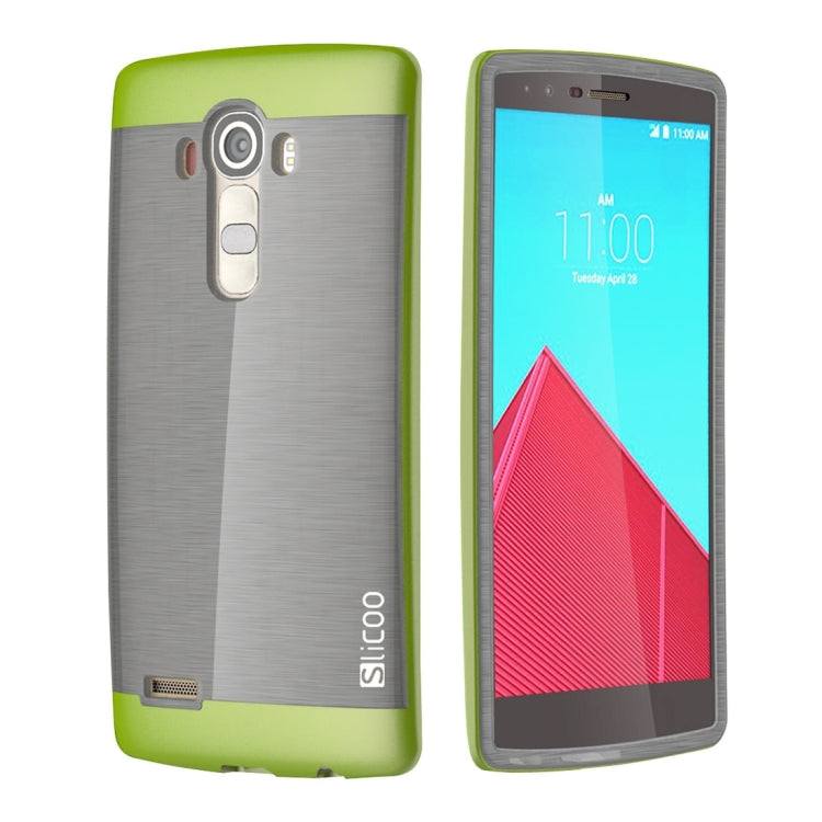 Slicoo Brushed Texture Electroplating TPU + PC Combination Case for LG G4 / H815