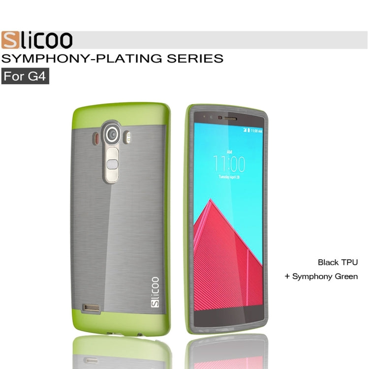 Slicoo Brushed Texture Electroplating TPU + PC Combination Case for LG G4 / H815