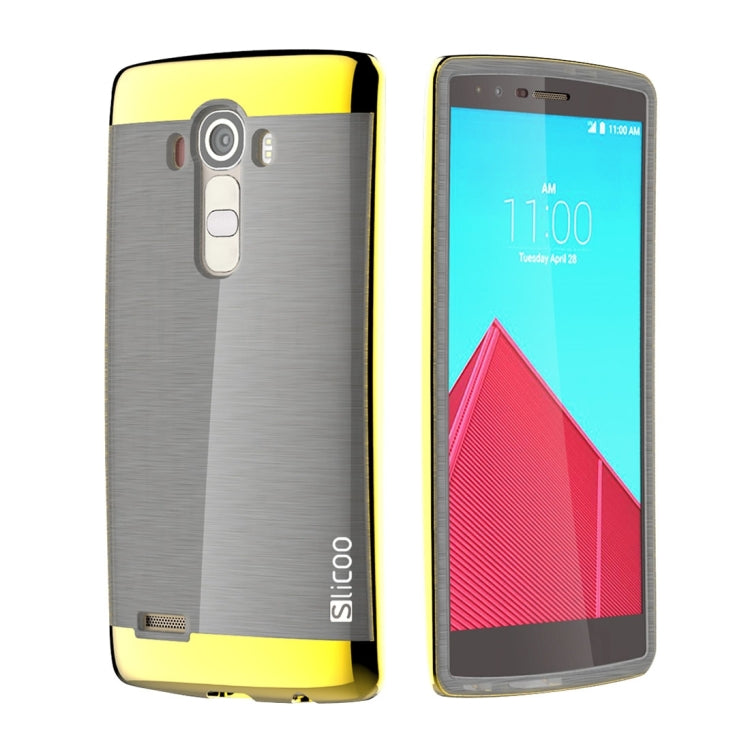Slicoo Brushed Texture Electroplating TPU + PC Combination Case for LG G4 / H815