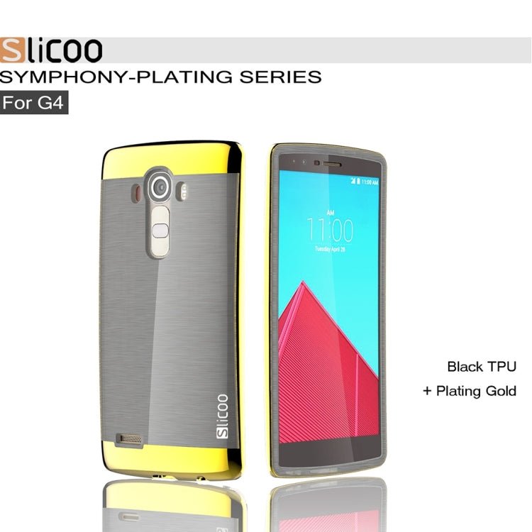Slicoo Brushed Texture Electroplating TPU + PC Combination Case for LG G4 / H815
