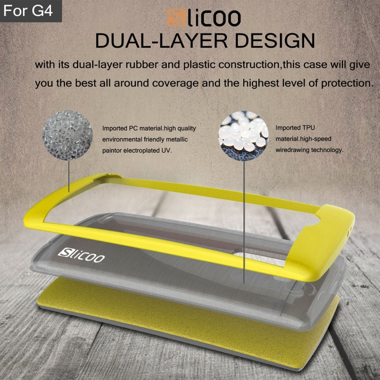 Slicoo Brushed Texture Electroplating TPU + PC Combination Case for LG G4 / H815
