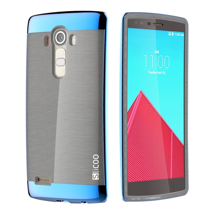 Slicoo Brushed Texture Electroplating TPU + PC Combination Case for LG G4 / H815