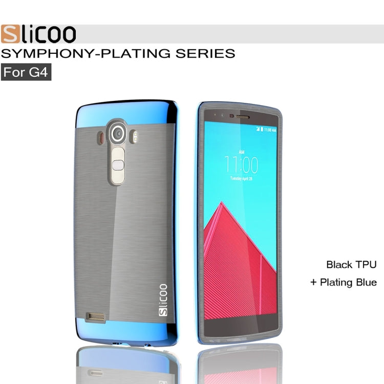 Slicoo Brushed Texture Electroplating TPU + PC Combination Case for LG G4 / H815