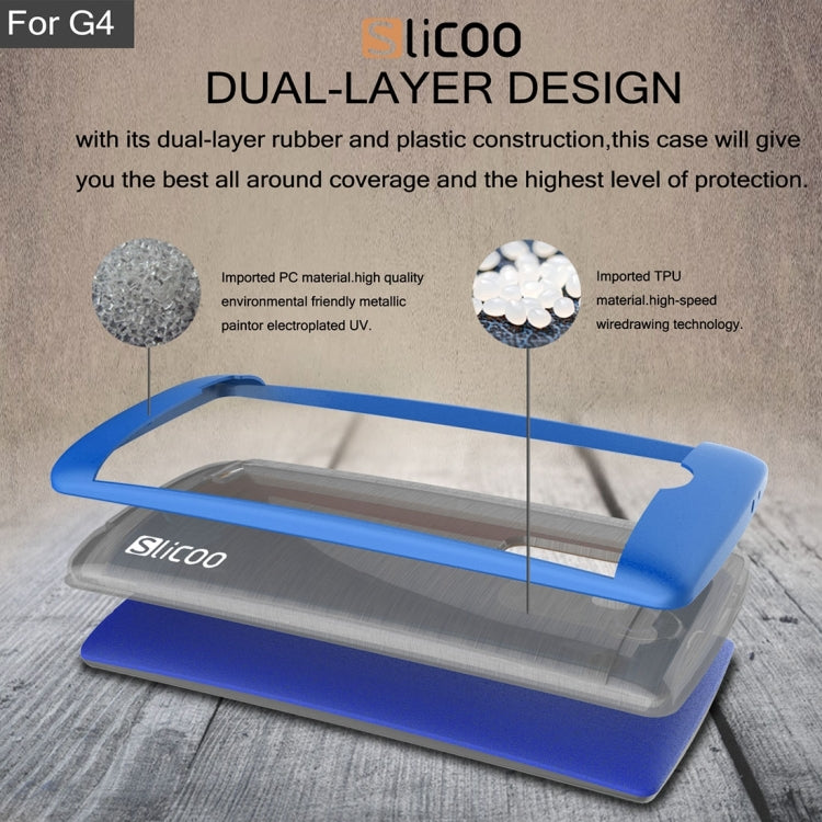 Slicoo Brushed Texture Electroplating TPU + PC Combination Case for LG G4 / H815