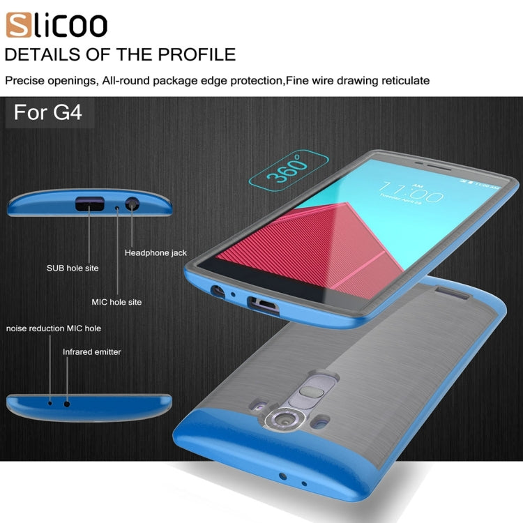 Slicoo Brushed Texture Electroplating TPU + PC Combination Case for LG G4 / H815
