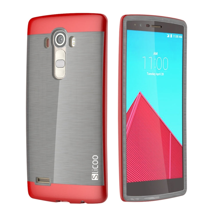 Slicoo Brushed Texture Electroplating TPU + PC Combination Case for LG G4 / H815
