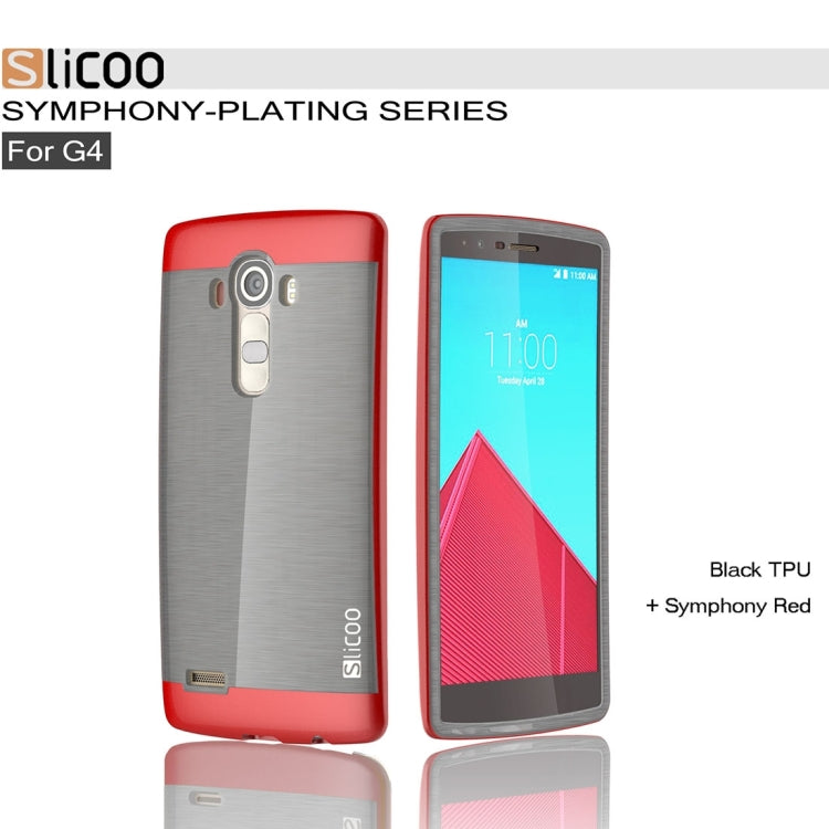 Slicoo Brushed Texture Electroplating TPU + PC Combination Case for LG G4 / H815