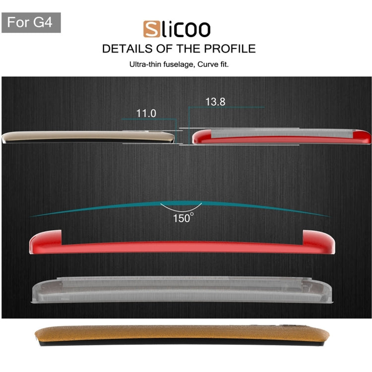 Slicoo Brushed Texture Electroplating TPU + PC Combination Case for LG G4 / H815