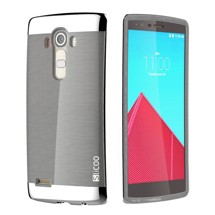 Slicoo Brushed Texture Electroplating TPU + PC Combination Case for LG G4 / H815