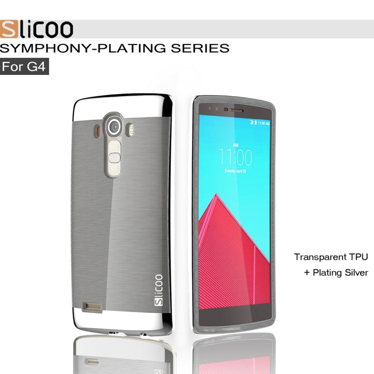 Slicoo Brushed Texture Electroplating TPU + PC Combination Case for LG G4 / H815