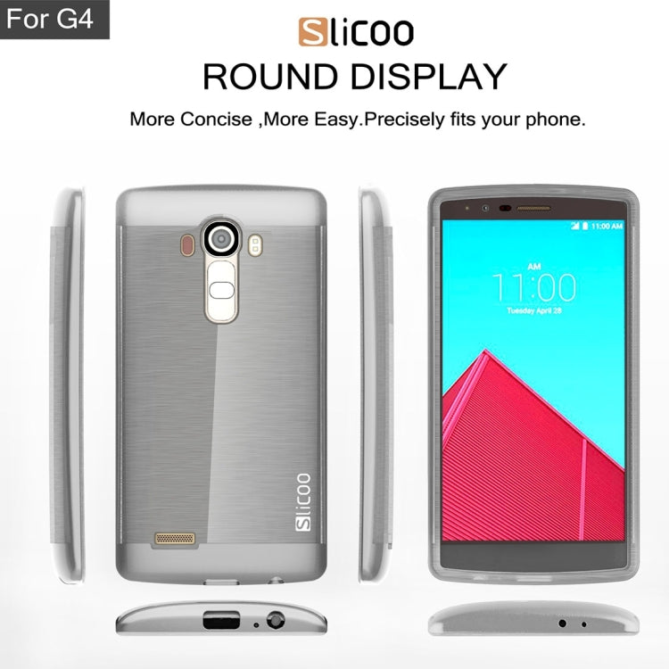 Slicoo Brushed Texture Electroplating TPU + PC Combination Case for LG G4 / H815