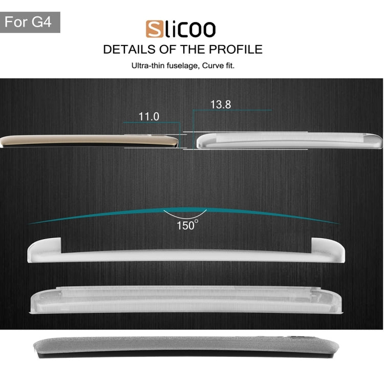 Slicoo Brushed Texture Electroplating TPU + PC Combination Case for LG G4 / H815