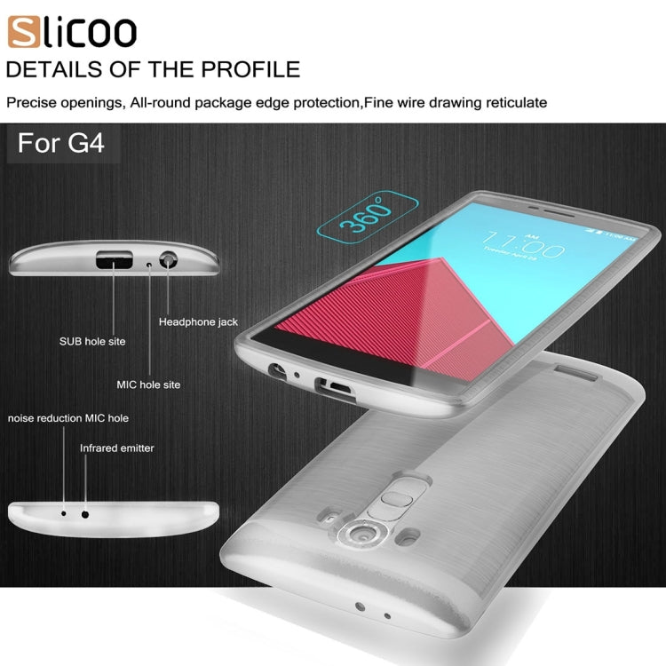 Slicoo Brushed Texture Electroplating TPU + PC Combination Case for LG G4 / H815