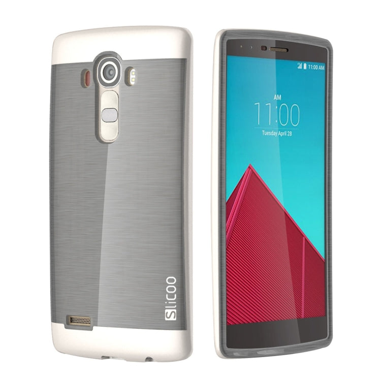 Slicoo Brushed Texture Electroplating TPU + PC Combination Case for LG G4 / H815