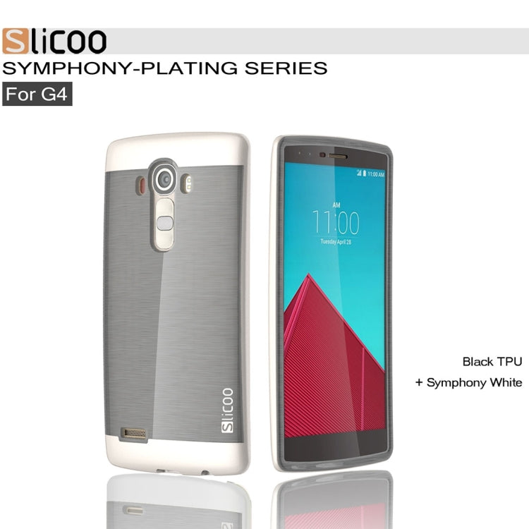 Slicoo Brushed Texture Electroplating TPU + PC Combination Case for LG G4 / H815