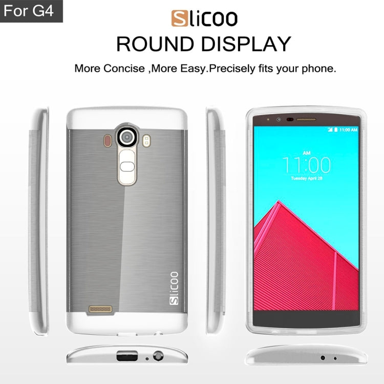 Slicoo Brushed Texture Electroplating TPU + PC Combination Case for LG G4 / H815