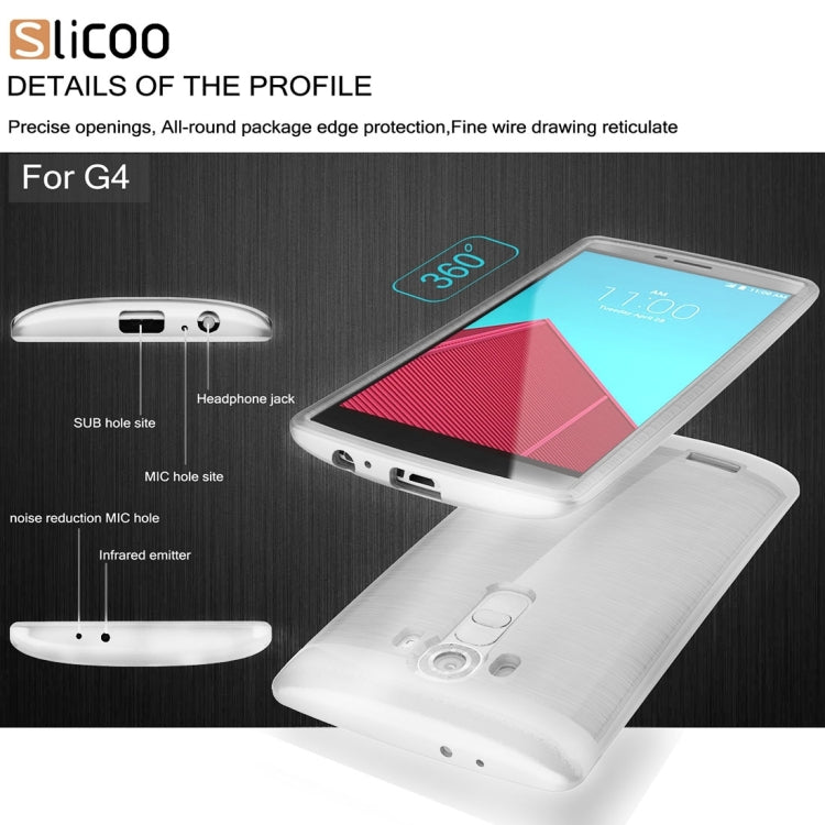 Slicoo Brushed Texture Electroplating TPU + PC Combination Case for LG G4 / H815