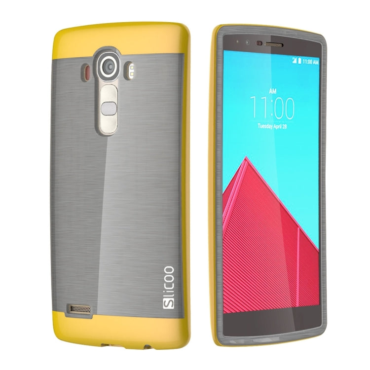 Slicoo Brushed Texture Electroplating TPU + PC Combination Case for LG G4 / H815