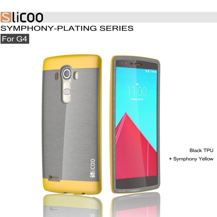 Slicoo Brushed Texture Electroplating TPU + PC Combination Case for LG G4 / H815