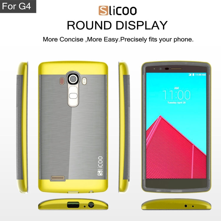 Slicoo Brushed Texture Electroplating TPU + PC Combination Case for LG G4 / H815