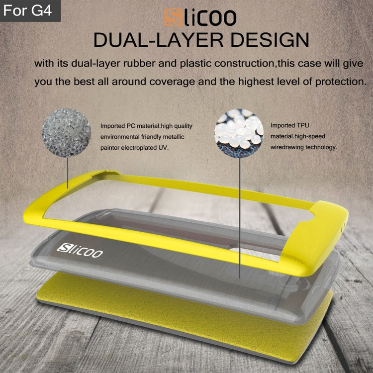 Slicoo Brushed Texture Electroplating TPU + PC Combination Case for LG G4 / H815