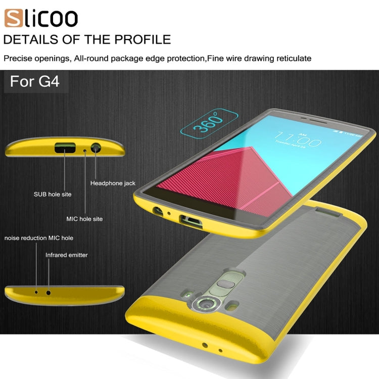 Slicoo Brushed Texture Electroplating TPU + PC Combination Case for LG G4 / H815