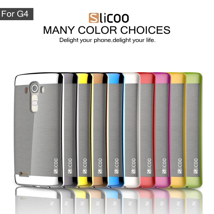 Slicoo Brushed Texture Electroplating TPU + PC Combination Case for LG G4 / H815