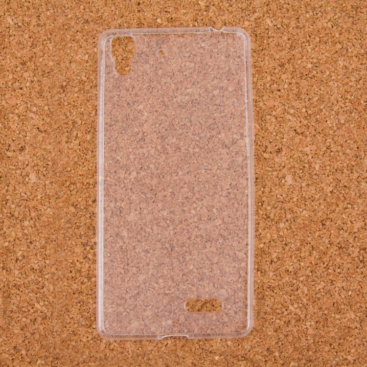 0.75mm Ultra-thin Transparent TPU Protective Case for OPPO R7