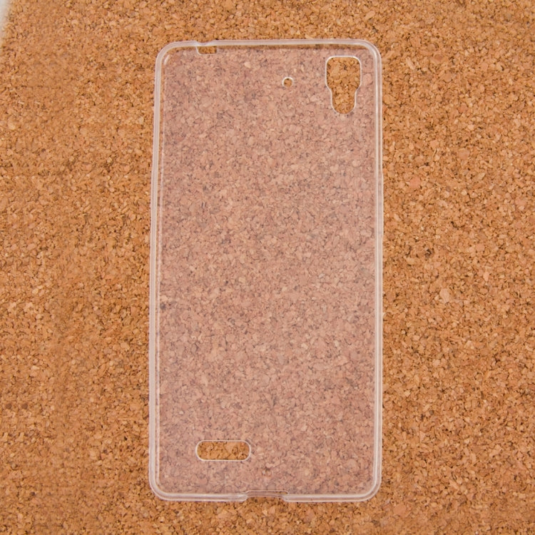 0.75mm Ultra-thin Transparent TPU Protective Case for OPPO R7