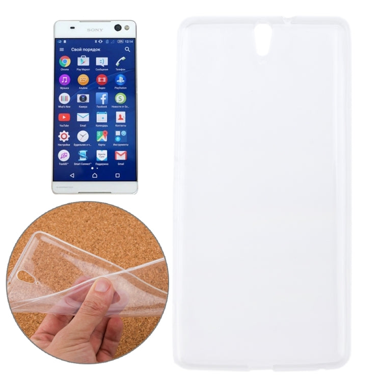 0.75mm Ultra-thin Transparent TPU Protective Case for Sony Xperia C5