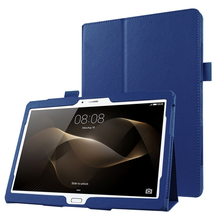 For Huawei MediaPad M2 10.0 inch / A01W Litchi Texture Horizontal Flip Solid Color Leather Case with Holder