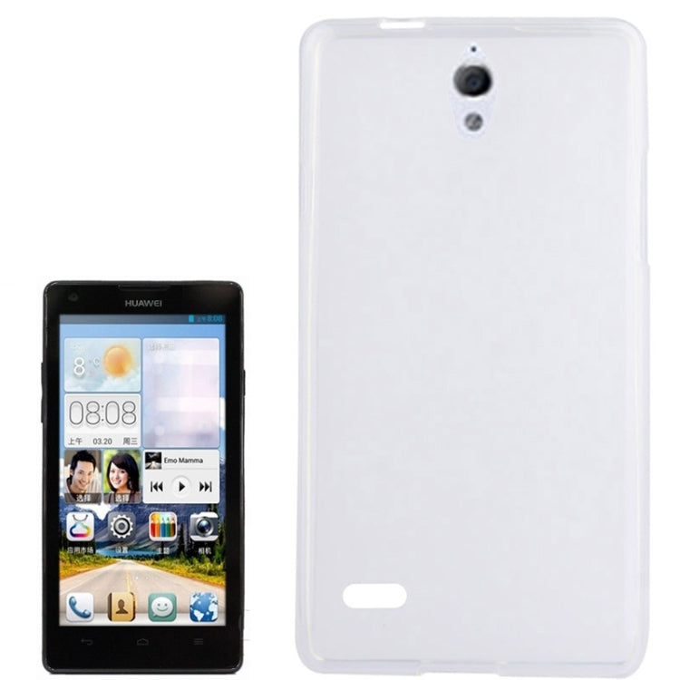 Anti-skid TPU Protective Case for Huawei Ascend G700 (White)