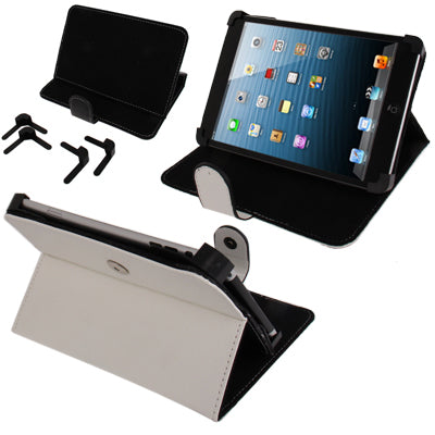 Litchi Texture Removable Leather Case with Holder for 7.0 inch iPad mini / mini 2 Retina(White)