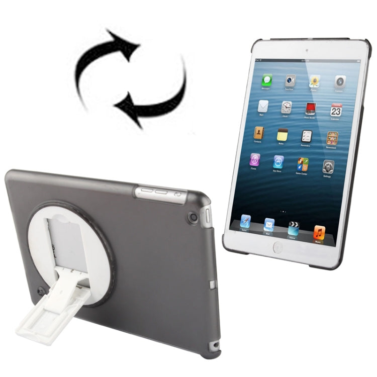 270 Degree Rotation Scrub Translucent Plastic Case with Adjustable Holder for iPad mini 1 / 2 / 3