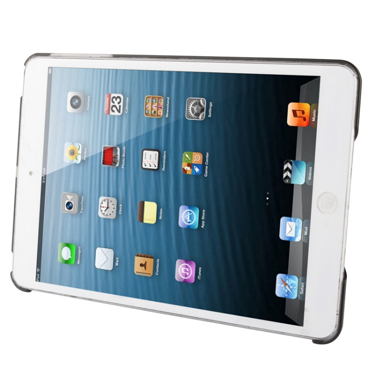 270 Degree Rotation Scrub Translucent Plastic Case with Adjustable Holder for iPad mini 1 / 2 / 3