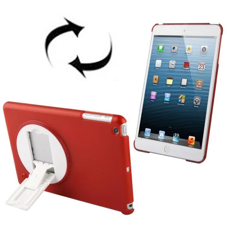 270 Degree Rotation Scrub Translucent Plastic Case with Adjustable Holder for iPad mini 1 / 2 / 3