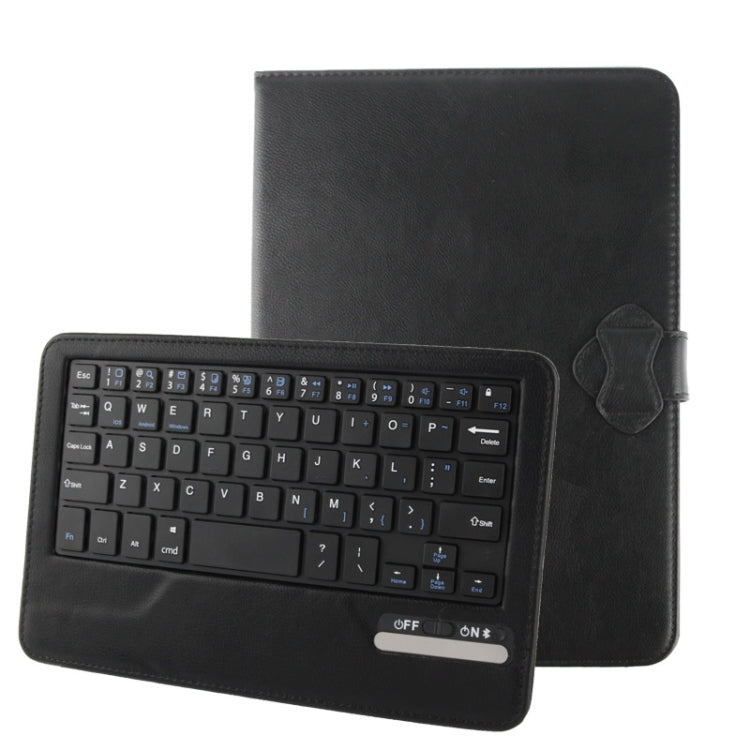Universal Bluetooth 3.0 ABS Keyboard + Detachable Leather Tablet Case with Holder for iPad mini 1 / 2 / 3, 7-8 inch Tablet PC(Black)