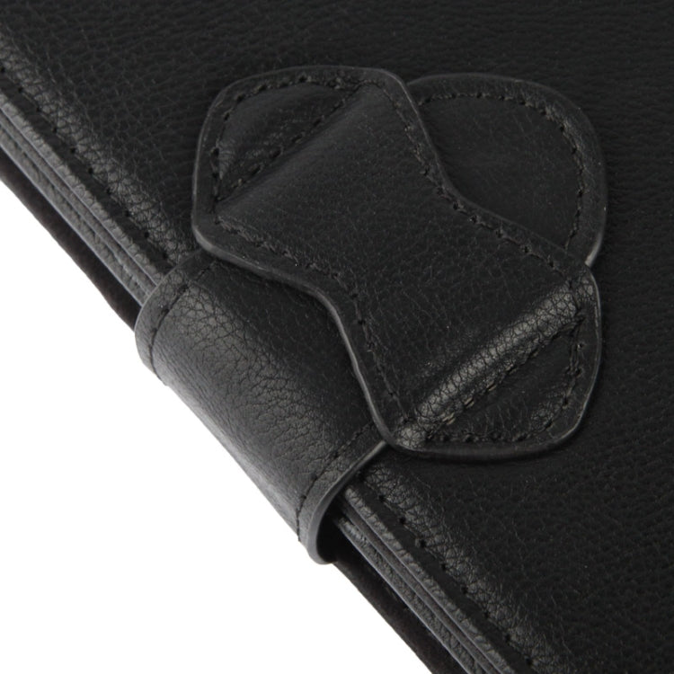 Universal Bluetooth 3.0 ABS Keyboard + Detachable Leather Tablet Case with Holder for iPad mini 1 / 2 / 3, 7-8 inch Tablet PC(Black)