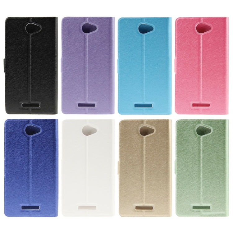 Hairline Texture Flip Leather Case with Credit Card Slots & Holder for Coolpad 5951