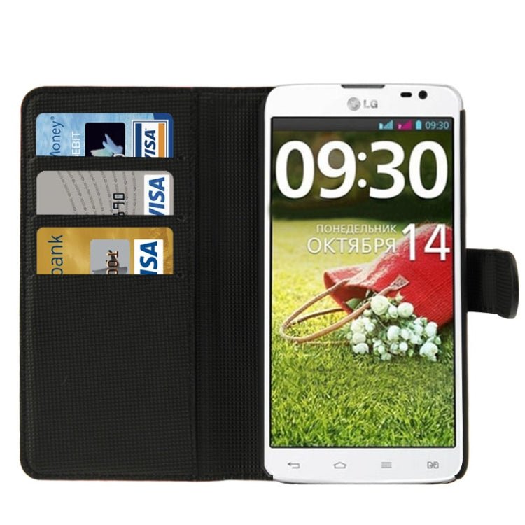 Litchi Texture Flip Leather Case with Credit Card Slots & Holder for LG G Pro Lite / D686