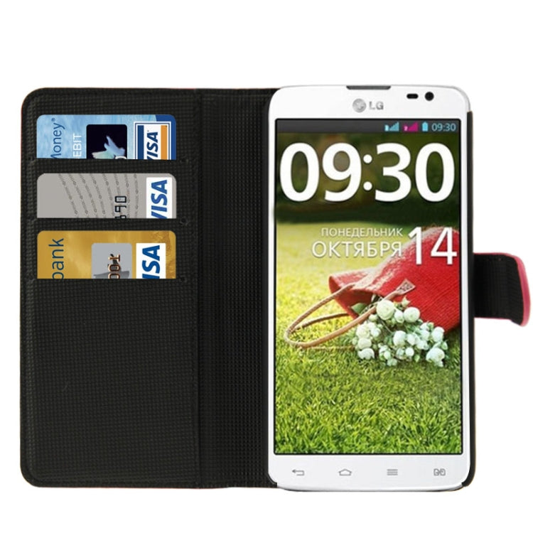 Litchi Texture Flip Leather Case with Credit Card Slots & Holder for LG G Pro Lite / D686
