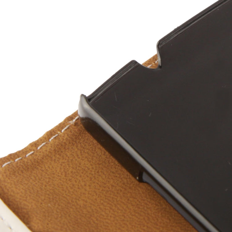 Crazy Horse Texture Leather Case with Credit Card Slot & Holder for Google Nexus 5 (White)