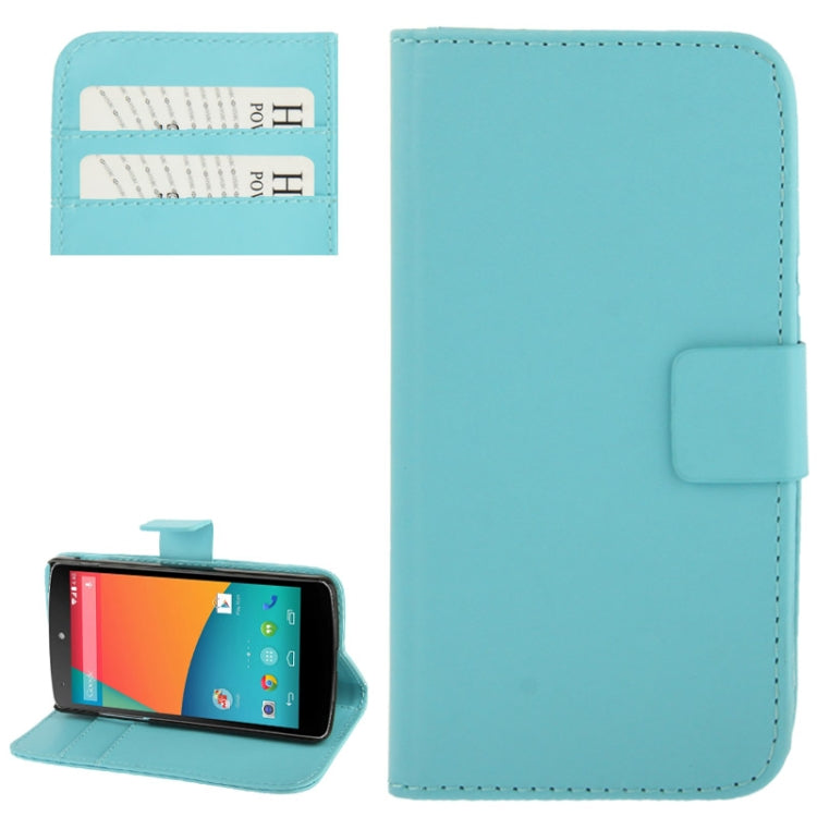 Leather Case with Credit Card Slot & Holder for Google Nexus 5 / D820 / D821