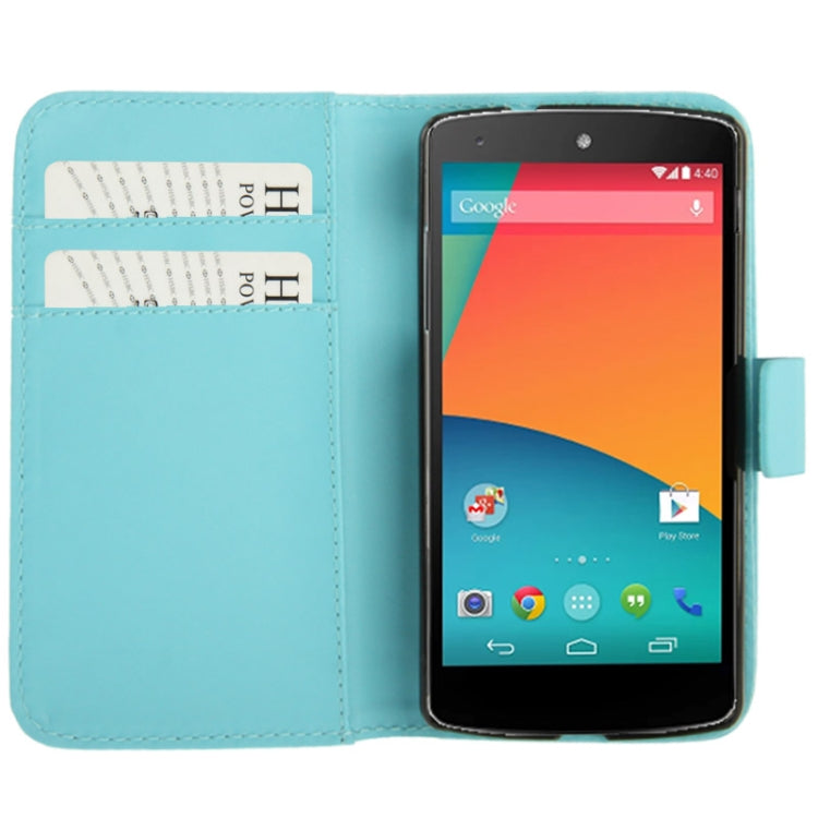 Leather Case with Credit Card Slot & Holder for Google Nexus 5 / D820 / D821
