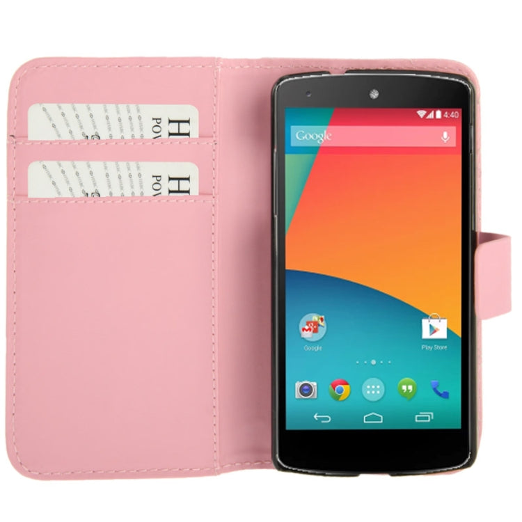 Leather Case with Credit Card Slot & Holder for Google Nexus 5 / D820 / D821