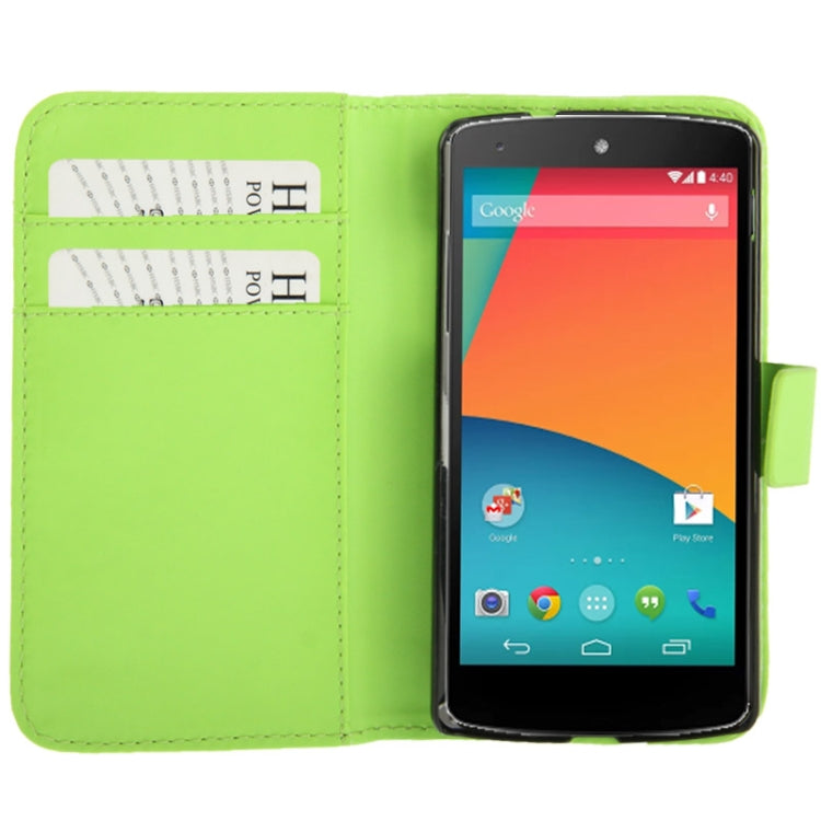 Leather Case with Credit Card Slot & Holder for Google Nexus 5 / D820 / D821