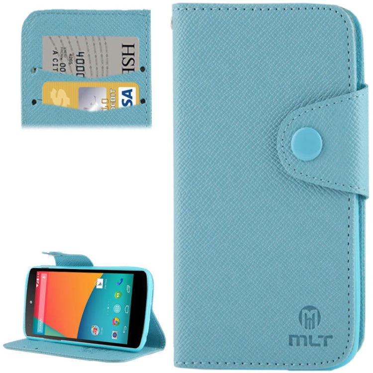 Cross Texture Leather Case with Credit Card Slot & Holder for Google Nexus 5 / D820 / D821