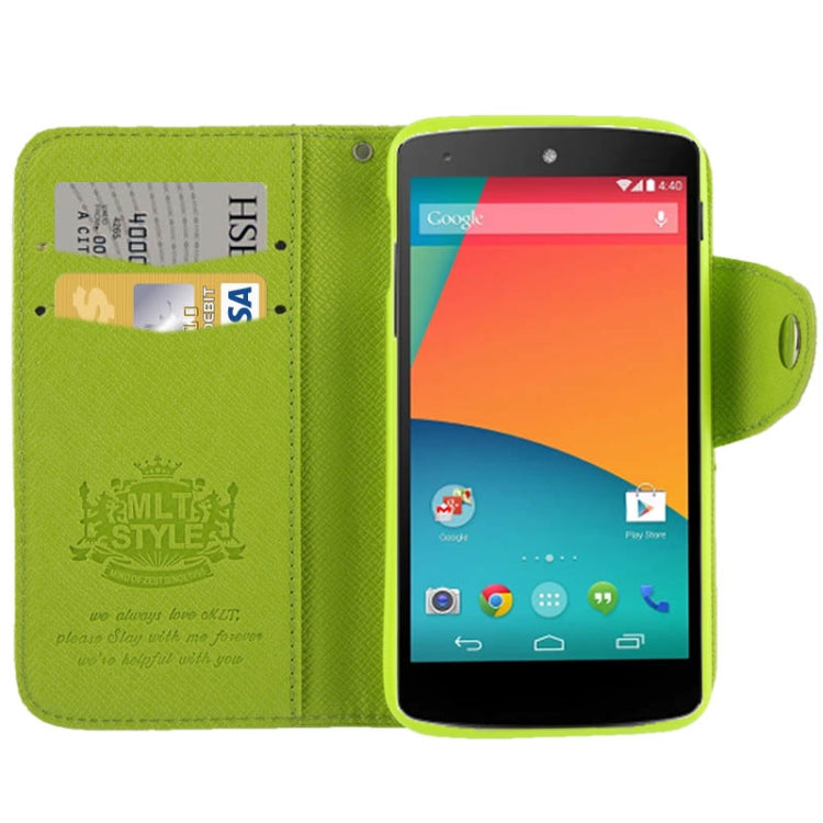 Cross Texture Leather Case with Credit Card Slot & Holder for Google Nexus 5 / D820 / D821