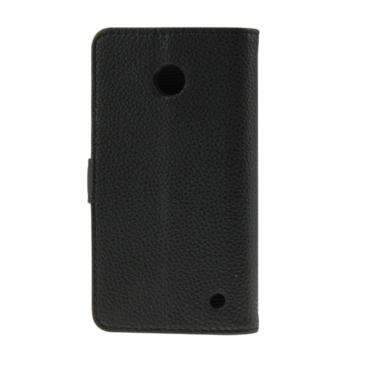 Litchi Texture Flip Leather Case with Credit Card Slots & Holder for Nokia Lumia 630